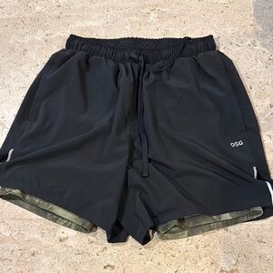 DSG Black Athletic Shorts with Reflective Details